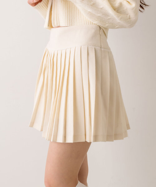 OLIVE des OLIVE（オリーブデオリーブ）の「ヨークレースミニプリーツスカート（スカート・レディース・ベージュ/チャコールグレー/オフホワイト・FREE）」の13枚目の写真