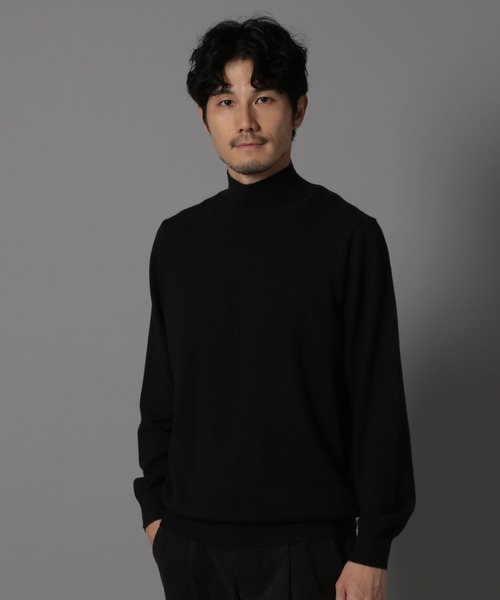 GLOBAL WORK(グローバルワーク)の「ハイネックプルオーバー/Salon de GW/133437(ニット/セーター・メンズ・ブラック/グレー系その他7/ホワイト・LARGE/MEDIUM/X-LARGE/SMALL)」の2枚目の写真