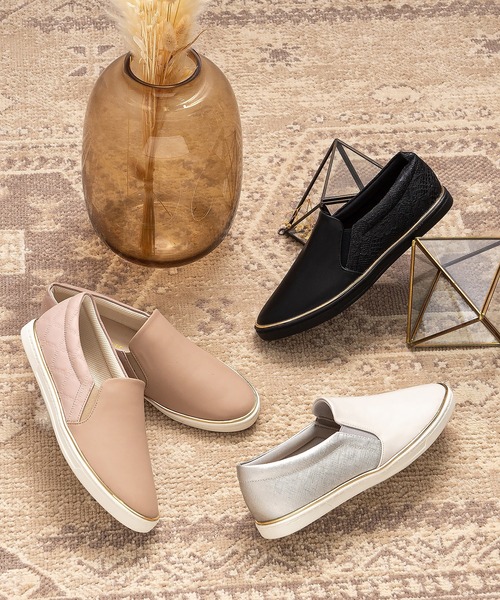 【WEB限定】マテリアルコンビスリッポンスニーカー(411-40315)JELLY BEANS(ジェリービーンズ)（スニーカー）｜JELLY BEANS（ジェリービーンズ）