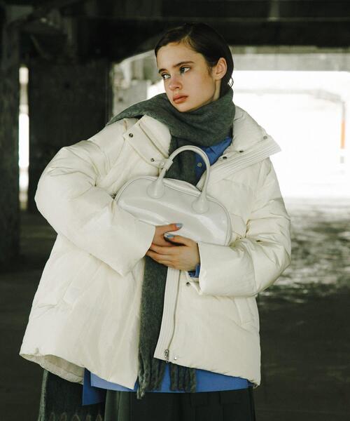 SENSE OF PLACE by URBAN RESEARCH（センスオブプレイスバイアーバンリサーチ）の「モヘアライクストール（マフラー・レディース・グレー/レッド系その他/ライトベージュ・ONE）」の7枚目の写真