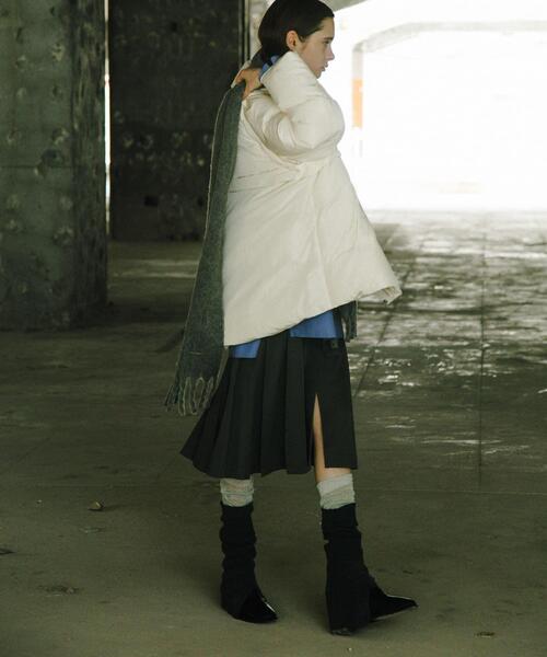 SENSE OF PLACE by URBAN RESEARCH（センスオブプレイスバイアーバンリサーチ）の「モヘアライクストール（マフラー・レディース・グレー/レッド系その他/ライトベージュ・ONE）」の11枚目の写真