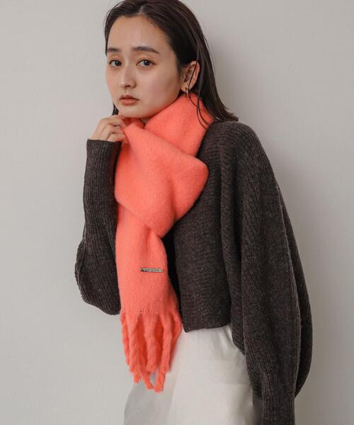 SENSE OF PLACE by URBAN RESEARCH（センスオブプレイスバイアーバンリサーチ）の「モヘアライクストール（マフラー・レディース・グレー/レッド系その他/ライトベージュ・ONE）」の19枚目の写真