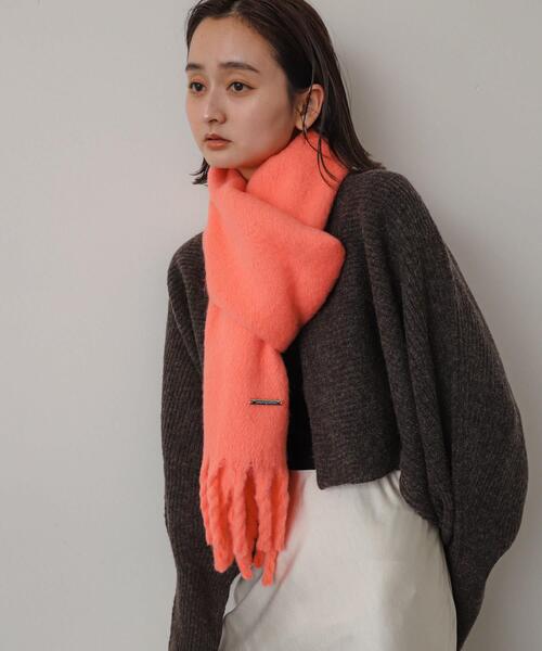 SENSE OF PLACE by URBAN RESEARCH（センスオブプレイスバイアーバンリサーチ）の「モヘアライクストール（マフラー・レディース・グレー/レッド系その他/ライトベージュ・ONE）」の20枚目の写真