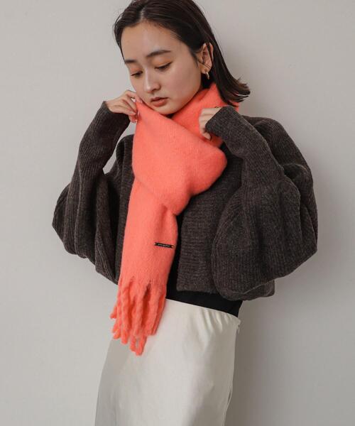 SENSE OF PLACE by URBAN RESEARCH（センスオブプレイスバイアーバンリサーチ）の「モヘアライクストール（マフラー・レディース・グレー/レッド系その他/ライトベージュ・ONE）」の21枚目の写真