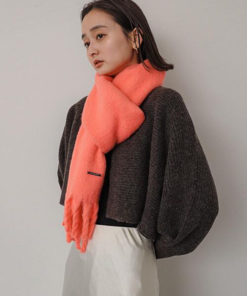 SENSE OF PLACE by URBAN RESEARCH（センスオブプレイスバイアーバンリサーチ）の「モヘアライクストール（マフラー・レディース・グレー/レッド系その他/ライトベージュ・ONE）」の22枚目の写真