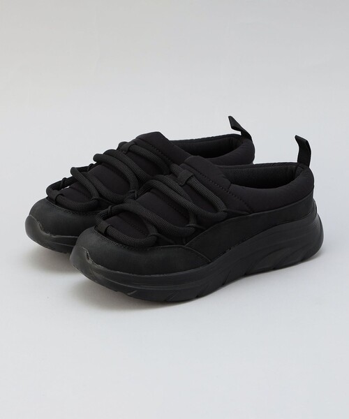 coen（コーエン）の「【C.Mt】撥水キルトモックシューズ（WEB限定サイズ）（スニーカー・レディース・ブラック/オフホワイト・S/M/L）」の6枚目の写真