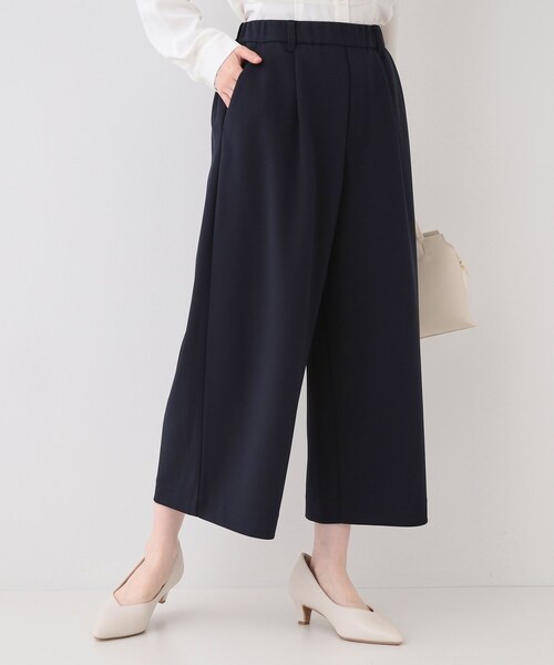 SHOO・LA・RUE（シューラルー）の「【洗える/S-3L/セットアップ可】セレモニーからデイリーに カットジョーゼット ワイドパンツ（その他パンツ・レディース・ブラック/ネイビー/ナチュラル・05/04/03/02/01）」の3枚目の写真