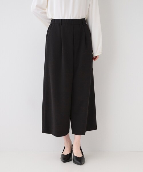 SHOO・LA・RUE（シューラルー）の「【洗える/S-3L/セットアップ可】セレモニーからデイリーに カットジョーゼット ワイドパンツ（その他パンツ・レディース・ブラック/ネイビー/ナチュラル・05/04/03/02/01）」の4枚目の写真