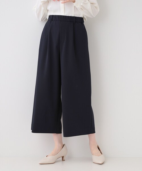 SHOO・LA・RUE（シューラルー）の「【洗える/S-3L/セットアップ可】セレモニーからデイリーに カットジョーゼット ワイドパンツ（その他パンツ・レディース・ブラック/ネイビー/ナチュラル・05/04/03/02/01）」の9枚目の写真