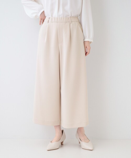 SHOO・LA・RUE（シューラルー）の「【洗える/S-3L/セットアップ可】セレモニーからデイリーに カットジョーゼット ワイドパンツ（その他パンツ・レディース・ブラック/ネイビー/ナチュラル・05/04/03/02/01）」の14枚目の写真