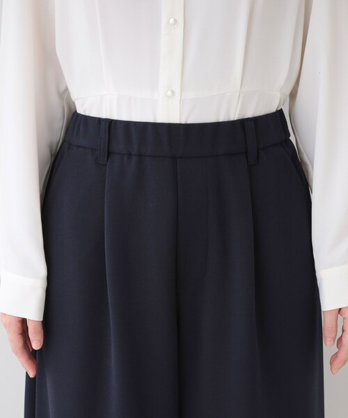 SHOO・LA・RUE（シューラルー）の「【洗える/S-3L/セットアップ可】セレモニーからデイリーに カットジョーゼット ワイドパンツ（その他パンツ・レディース・ブラック/ネイビー/ナチュラル・05/04/03/02/01）」の21枚目の写真