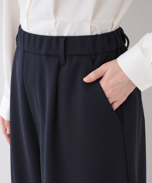 SHOO・LA・RUE（シューラルー）の「【洗える/S-3L/セットアップ可】セレモニーからデイリーに カットジョーゼット ワイドパンツ（その他パンツ・レディース・ブラック/ネイビー/ナチュラル・05/04/03/02/01）」の22枚目の写真