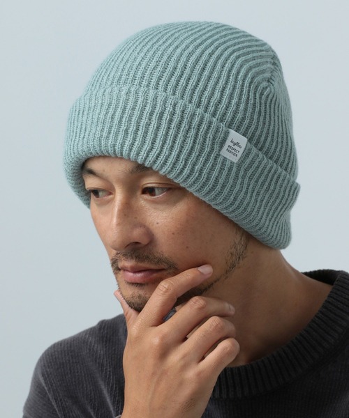 BAYFLOW（ベイフロー）の「アクリルワッチ（ニットキャップ/ビーニー・メンズ・ベージュ/クリアブルー/ブラック/グレー・FREE）」の4枚目の写真