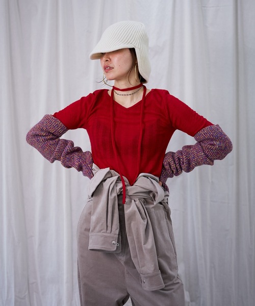 oll（オール）の「Arm and Foot cover（アームカバー・レディース・レッド/マスタード/グレイッシュベージュ・FREE）」の5枚目の写真