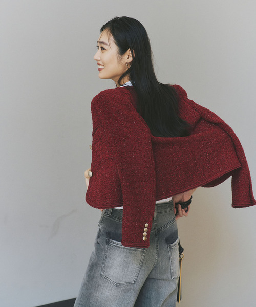 La TOTALITE（ラトータリテ）の「ラメツイードノーカラー