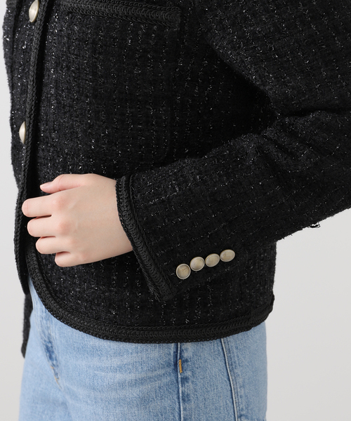 La TOTALITE（ラトータリテ）の「ラメツイードノーカラージャケット