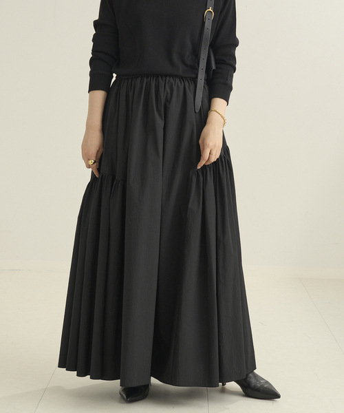 plage(プラージュ)の「typewriter asymmetry スカート(スカート・レディース・ホワイト/ブラウン系その他/ブラック・36/38)」の11枚目の写真