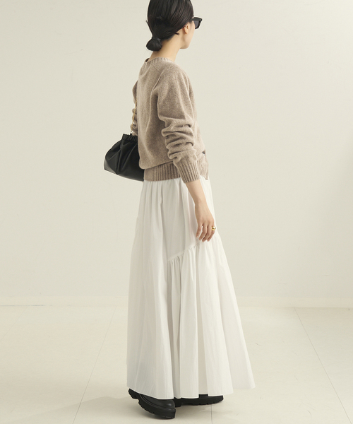 plage(プラージュ)の「typewriter asymmetry スカート(スカート・レディース・ホワイト/ブラウン系その他/ブラック・36/38)」の19枚目の写真