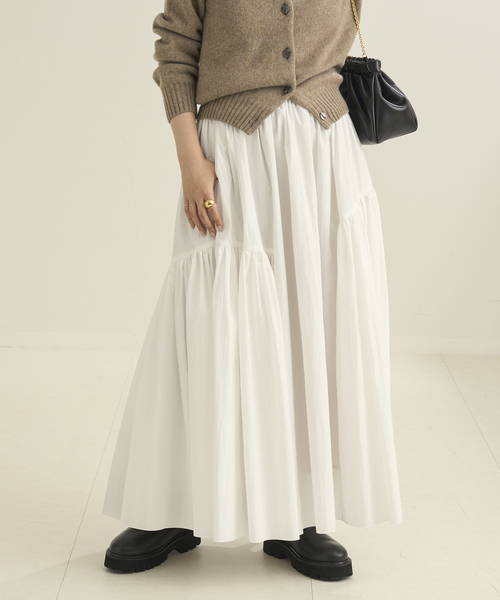 plage(プラージュ)の「typewriter asymmetry スカート(スカート・レディース・ホワイト/ブラウン系その他/ブラック・36/38)」の21枚目の写真