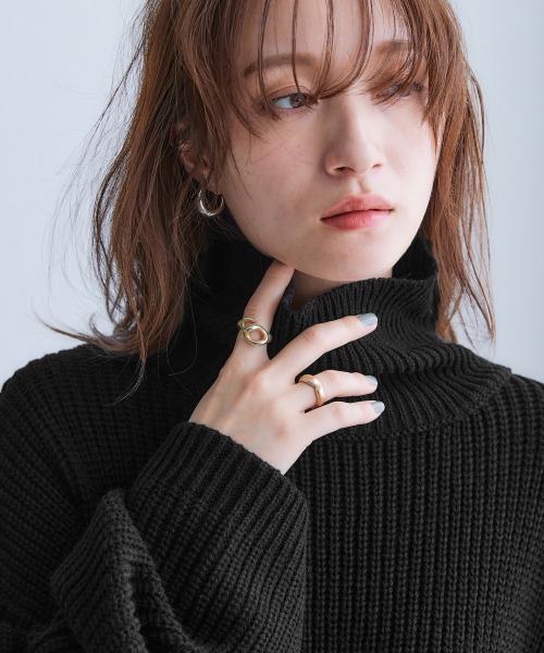 Soiunique（スワユニーク）の「スリット入りロング丈ニットワンピース ［Soiunique］（ワンピース・レディース・ブラック/ブルー・L-XL/S-M）」の8枚目の写真