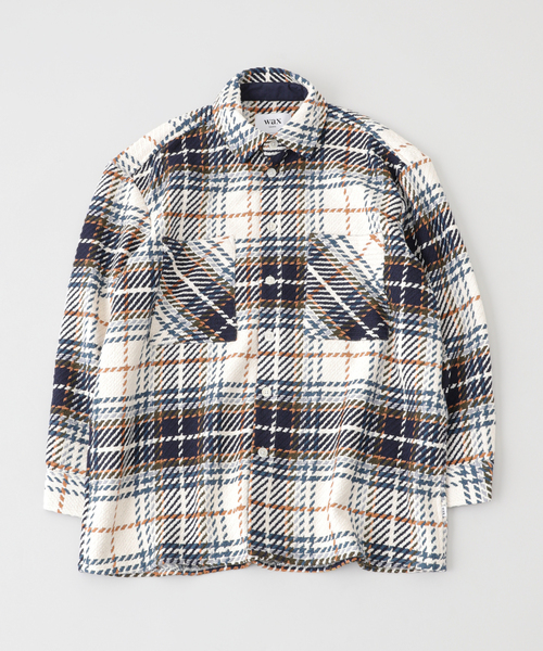 417 EDIFICE（フォーワンセブンエディフィス）の「WAX LONDON 417別注 OVERSHIRT CHARTON CHECK（シャツ/ブラウス・メンズ・アイボリー・LARGE/MEDIUM）」の7枚目の写真