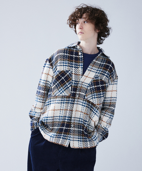417 EDIFICE（フォーワンセブンエディフィス）の「WAX LONDON 417別注 OVERSHIRT CHARTON CHECK（シャツ/ブラウス・メンズ・アイボリー・LARGE/MEDIUM）」の22枚目の写真