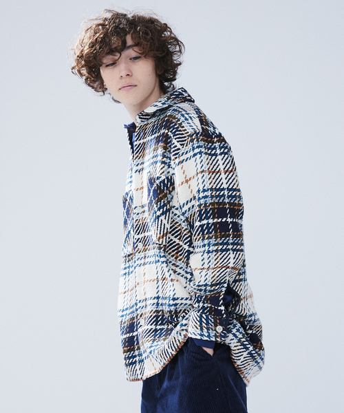 417 EDIFICE（フォーワンセブンエディフィス）の「WAX LONDON 417別注 OVERSHIRT CHARTON CHECK（シャツ/ブラウス・メンズ・アイボリー・LARGE/MEDIUM）」の20枚目の写真