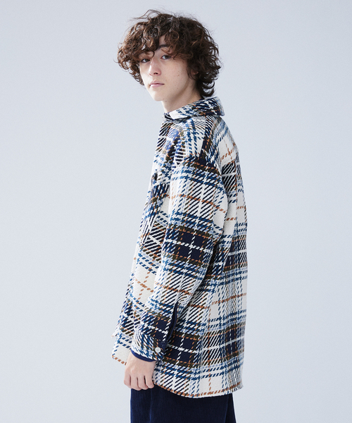 417 EDIFICE（フォーワンセブンエディフィス）の「WAX LONDON 417別注 OVERSHIRT CHARTON CHECK（シャツ/ブラウス・メンズ・アイボリー・LARGE/MEDIUM）」の18枚目の写真