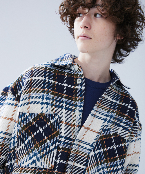 417 EDIFICE（フォーワンセブンエディフィス）の「WAX LONDON 417別注 OVERSHIRT CHARTON CHECK（シャツ/ブラウス・メンズ・アイボリー・LARGE/MEDIUM）」の16枚目の写真