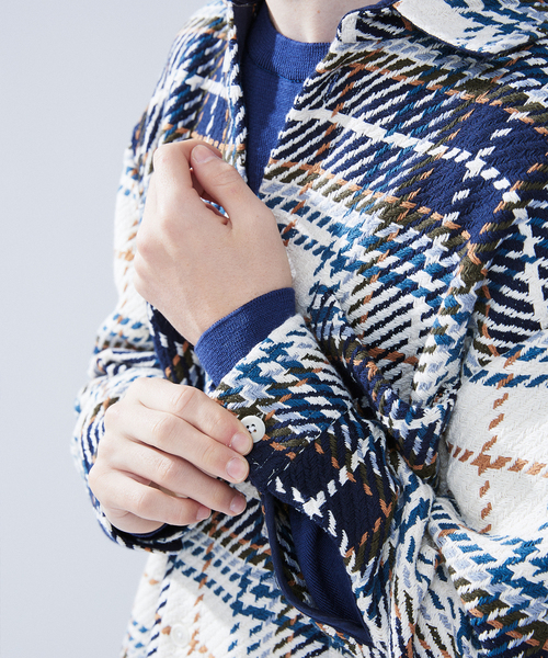417 EDIFICE（フォーワンセブンエディフィス）の「WAX LONDON 417別注 OVERSHIRT CHARTON CHECK（シャツ/ブラウス・メンズ・アイボリー・LARGE/MEDIUM）」の15枚目の写真