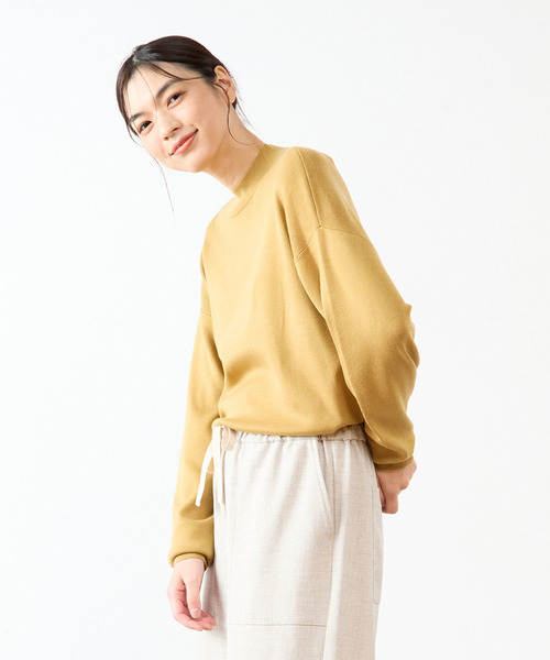 LOGEMENT DE CLAIRE(ロジュモンドクレール)の「モックネックプルオーバー(ニット/セーター・レディース・ベージュ/イエロー/ブルー/ブラック・FREE)」の15枚目の写真