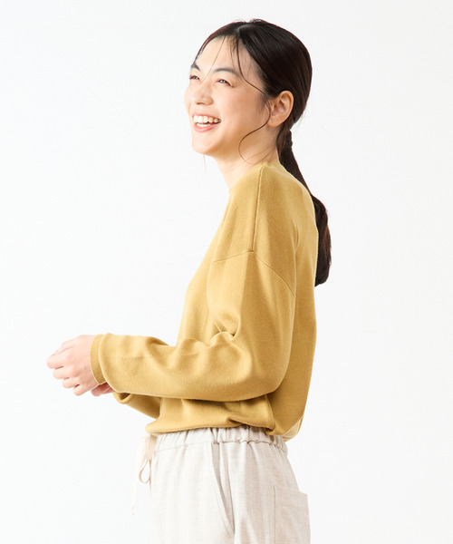 LOGEMENT DE CLAIRE(ロジュモンドクレール)の「モックネックプルオーバー(ニット/セーター・レディース・ベージュ/イエロー/ブルー/ブラック・FREE)」の16枚目の写真