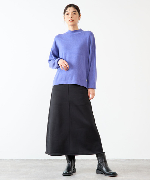 LOGEMENT DE CLAIRE(ロジュモンドクレール)の「モックネックプルオーバー(ニット/セーター・レディース・ベージュ/イエロー/ブルー/ブラック・FREE)」の19枚目の写真