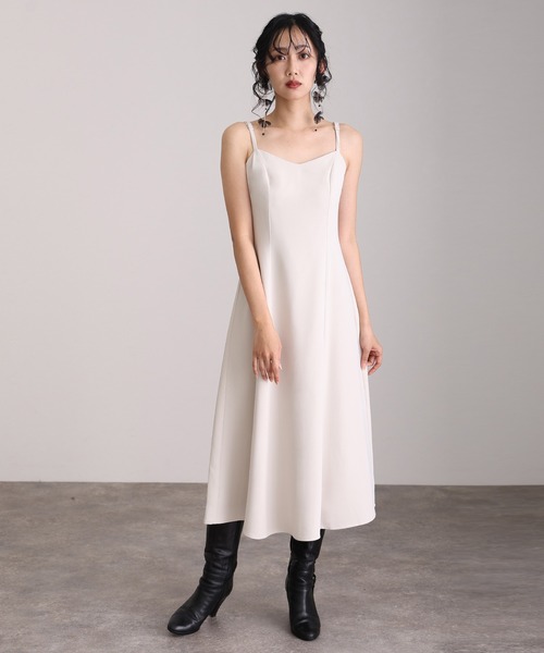 低身長用サイズあり】ミモレ丈&袖ありフォーマルティアードチュール