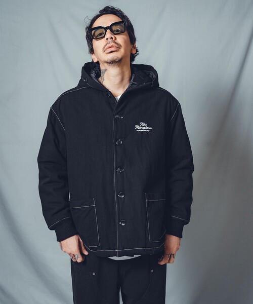 NineMicrophones（ナインマイクロフォンズ）の「DUCK HOODED JKT（ブルゾン・メンズ・ブラック/マスタード・LARGE/X-LARGE/MEDIUM）」の13枚目の写真