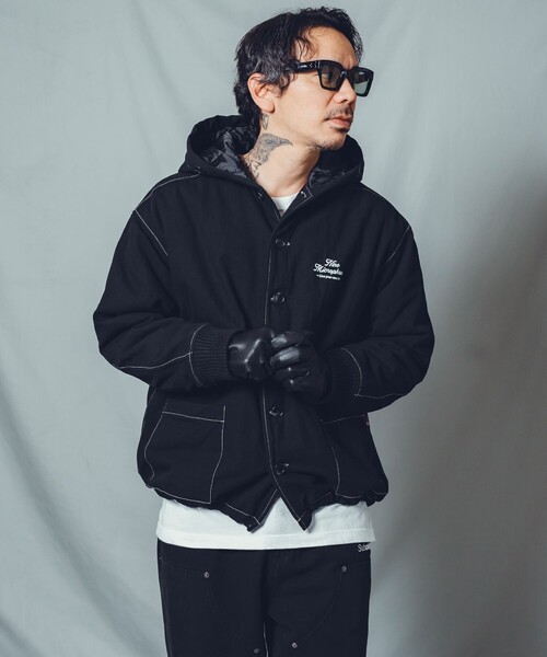NineMicrophones（ナインマイクロフォンズ）の「DUCK HOODED JKT（ブルゾン・メンズ・ブラック/マスタード・LARGE/X-LARGE/MEDIUM）」の3枚目の写真