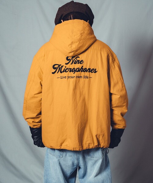 NineMicrophones（ナインマイクロフォンズ）の「DUCK HOODED JKT（ブルゾン・メンズ・ブラック/マスタード・LARGE/X-LARGE/MEDIUM）」の6枚目の写真