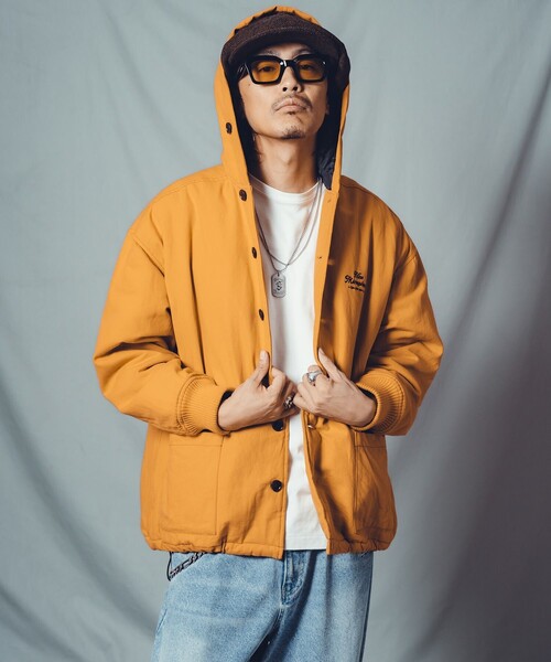 NineMicrophones（ナインマイクロフォンズ）の「DUCK HOODED JKT（ブルゾン・メンズ・ブラック/マスタード・LARGE/X-LARGE/MEDIUM）」の7枚目の写真