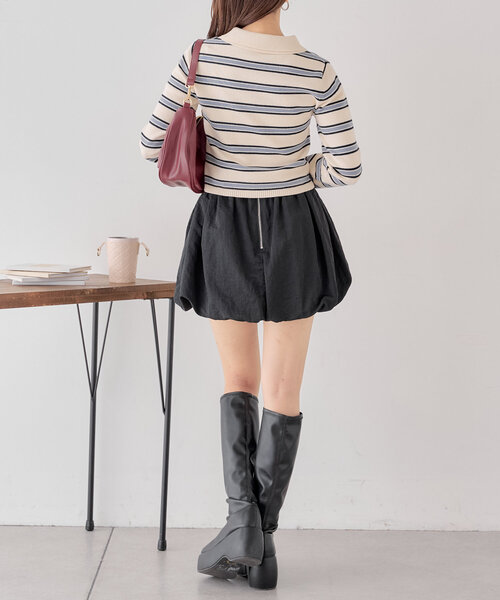 【売り切れ品・新品】CHICO レイヤード襟付きポロニット ZOZO限定】刺繍入り襟付きポロニット（ニット/セーター）｜Chico