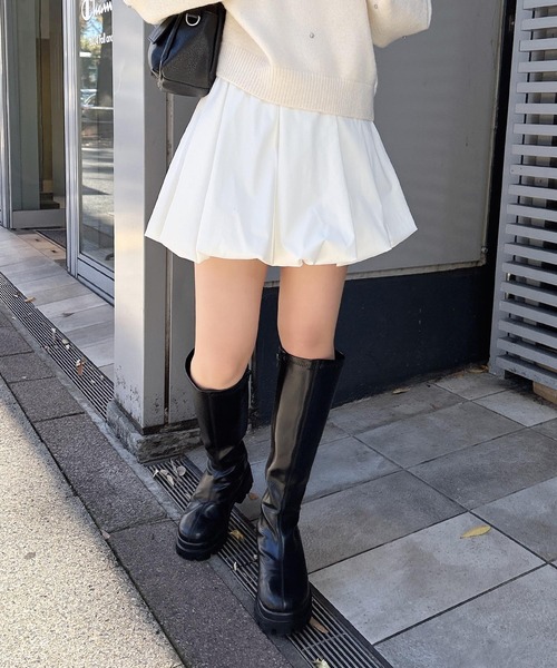 INGNI（イング）の「バルーンミニスカパン／Ａ（スカート・レディース・オフホワイト/ブラック・M）」の9枚目の写真