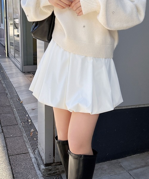 INGNI（イング）の「バルーンミニスカパン／Ａ（スカート・レディース・オフホワイト/ブラック・M）」の10枚目の写真