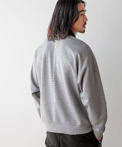 HEREIAM（ヘレイアム）の「【HEREIAM MEN】ミラーロゴクルーネックスウェット（スウェット・メンズ・ブラック/杢グレー/ホワイト・MEDIUM/LARGE）」の3枚目の写真