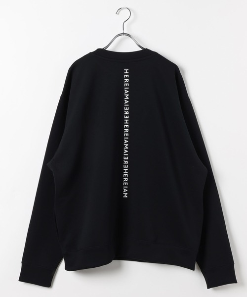HEREIAM（ヘレイアム）の「【HEREIAM MEN】ミラーロゴクルーネックスウェット（スウェット・メンズ・ブラック/杢グレー/ホワイト・MEDIUM/LARGE）」の4枚目の写真
