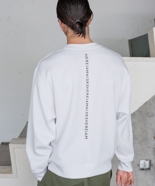 HEREIAM（ヘレイアム）の「【HEREIAM MEN】ミラーロゴクルーネックスウェット（スウェット・メンズ・ブラック/杢グレー/ホワイト・MEDIUM/LARGE）」の18枚目の写真