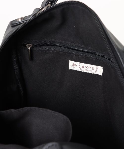axes femme(アクシーズファム)の「刺繍デザインギャザーボストン(ボストンバッグ・レディース・ワイン/ブラック/ダークグリーン・FREE)」の5枚目の写真