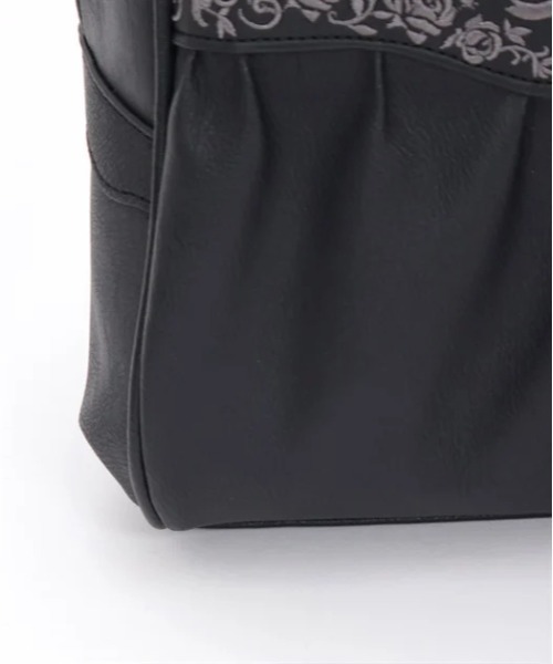 axes femme(アクシーズファム)の「刺繍デザインギャザーボストン(ボストンバッグ・レディース・ワイン/ブラック/ダークグリーン・FREE)」の8枚目の写真