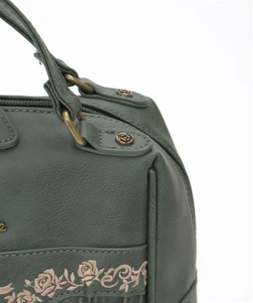 axes femme(アクシーズファム)の「刺繍デザインギャザーボストン(ボストンバッグ・レディース・ワイン/ブラック/ダークグリーン・FREE)」の10枚目の写真