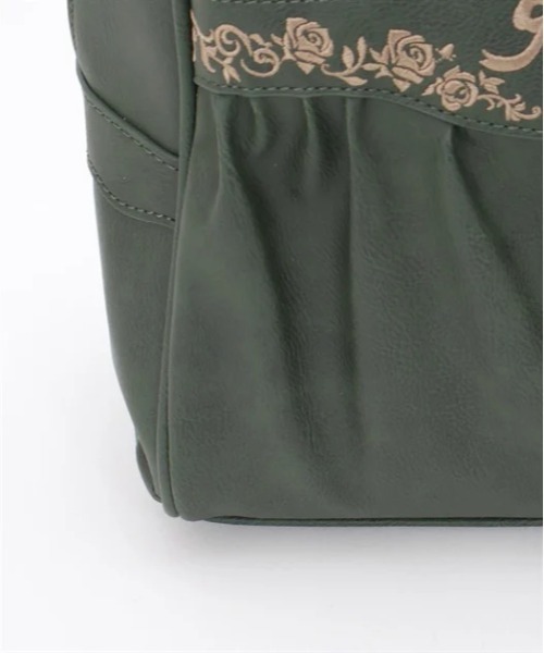 axes femme(アクシーズファム)の「刺繍デザインギャザーボストン(ボストンバッグ・レディース・ワイン/ブラック/ダークグリーン・FREE)」の16枚目の写真
