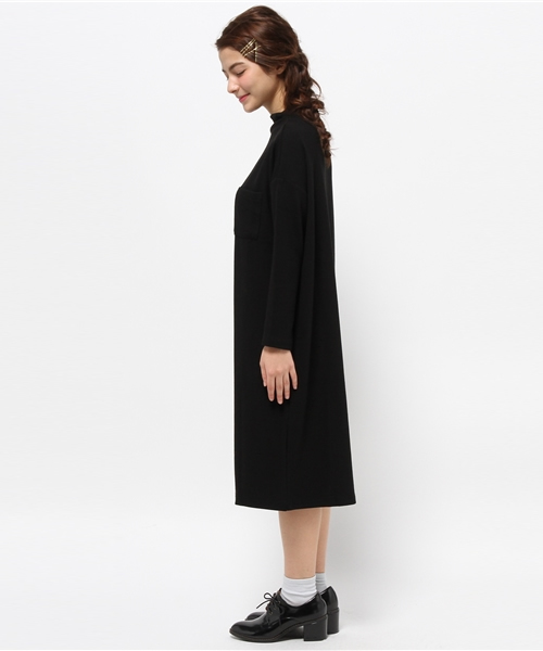 one after another NICE CLAUP（ワンアフターアナザーナイスクラップ）の「【ナイスクラップ】ボトルネックワンピース（ワンピース・レディース・キャメル/カーキ/ブラック・FREE）」の5枚目の写真