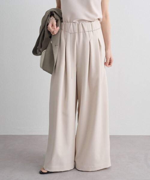 Omekashi(オメカシ)の「ダブルタックイージーパンツ(その他パンツ・レディース・グレー/ブラック/ベージュ/オフホワイト・36/38/PS)」の2枚目の写真